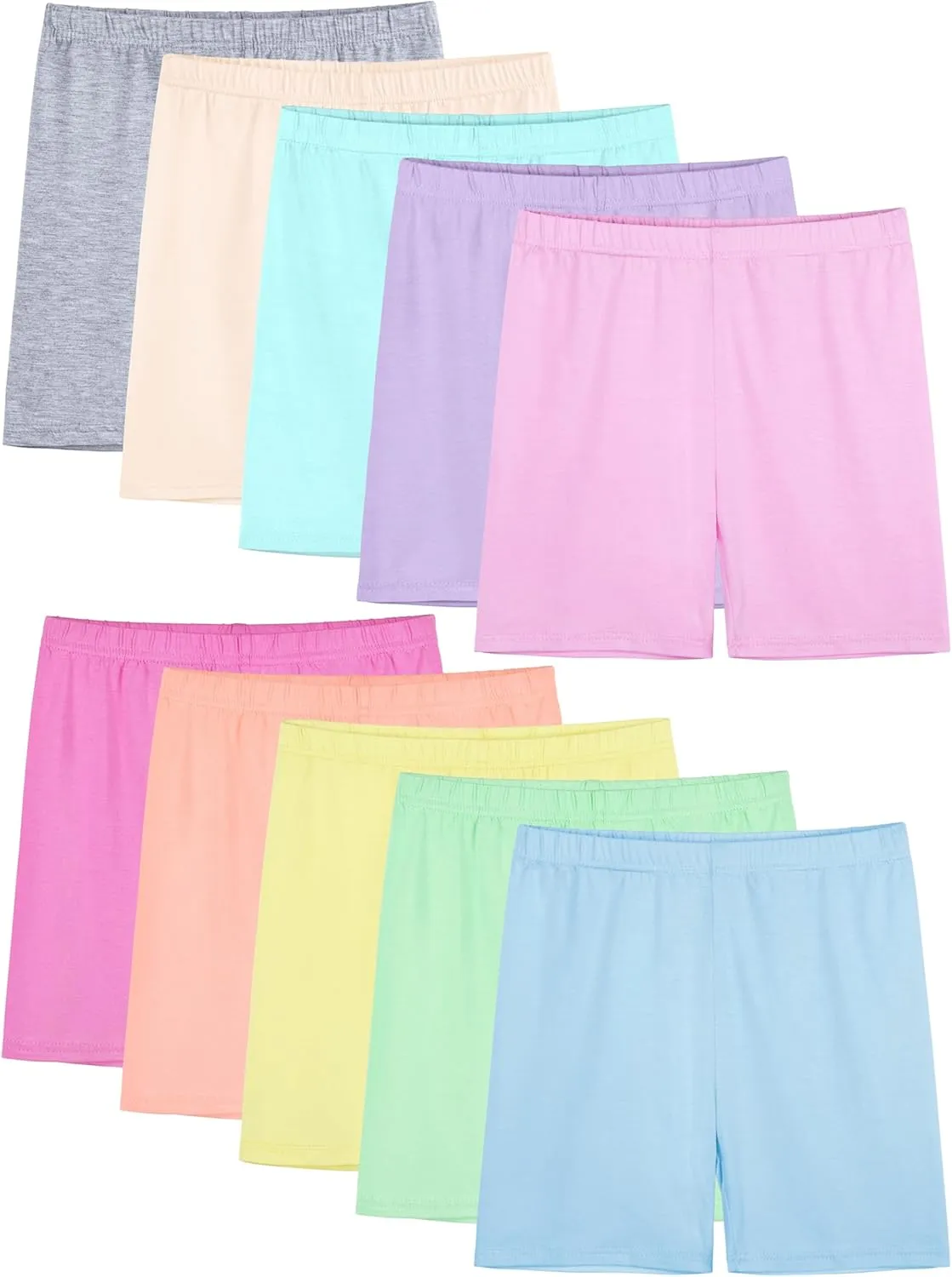 10 Pack Girls Dance Shorts Cartwheel Toddler Biker Under Dress Multi-Color Kids Bike Shorts Girls Clothes
