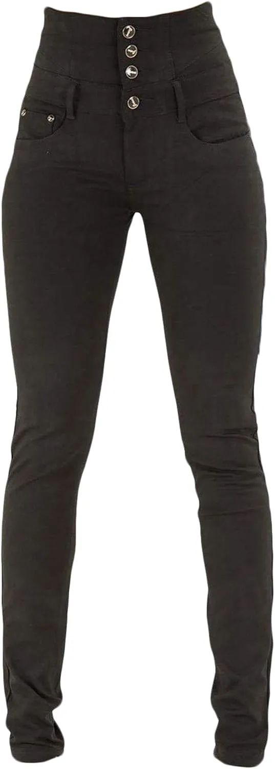 Andongnywell Plus Size Skinny High Waisted Jeans Leggings for Women Butt Lift Denim Jeans Jeggings Trousers
