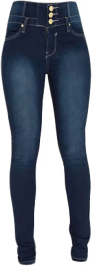 Andongnywell Plus Size Skinny High Waisted Jeans Leggings for Women Butt Lift Denim Jeans Jeggings Trousers