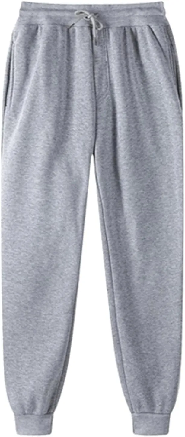 Anjikang Mens Athletic Sweatpants Lightweight Elastic Waist Joggers Pants Gym Workout Casual Baggy Running Pants with Pockets