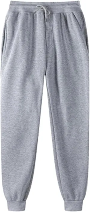 Anjikang Mens Athletic Sweatpants Lightweight Elastic Waist Joggers Pants Gym Workout Casual Baggy Running Pants with Pockets