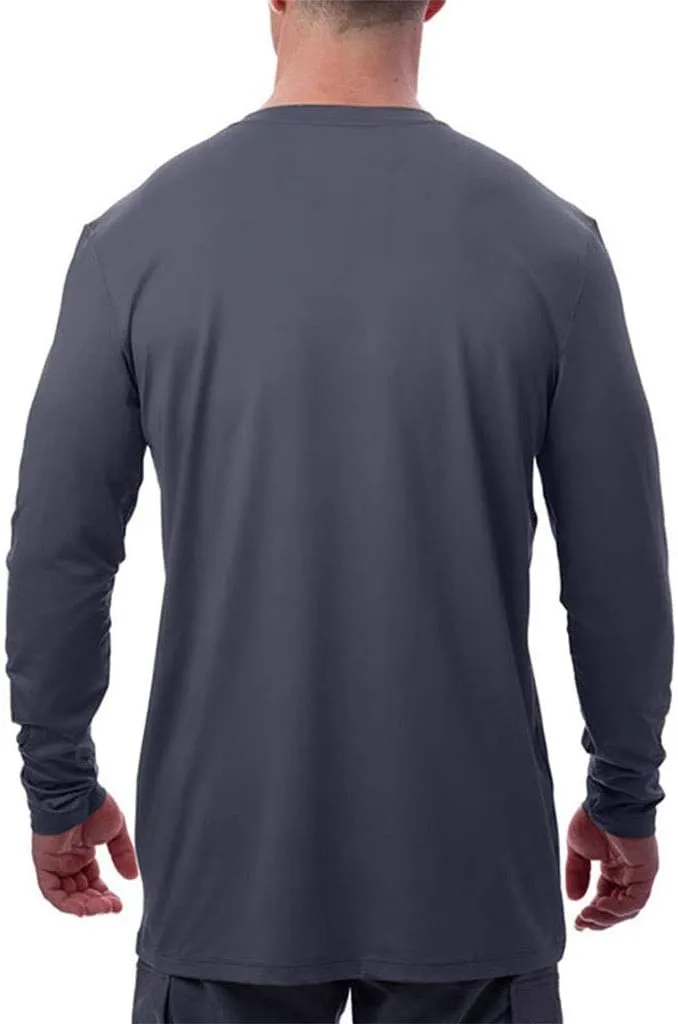 Arctic Cool Men’s Crew Neck Instant Cooling Pocket Workwear Moisture Wicking Performance UPF 50  Long Sleeve Shirt