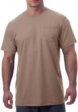 Arctic Cool Men’s Crew Neck Instant Cooling Pocket Workwear Moisture Wicking Performance UPF 50  Short Sleeve Shirt