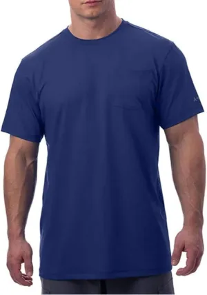 Arctic Cool Men’s Crew Neck Instant Cooling Pocket Workwear Moisture Wicking Performance UPF 50  Short Sleeve Shirt