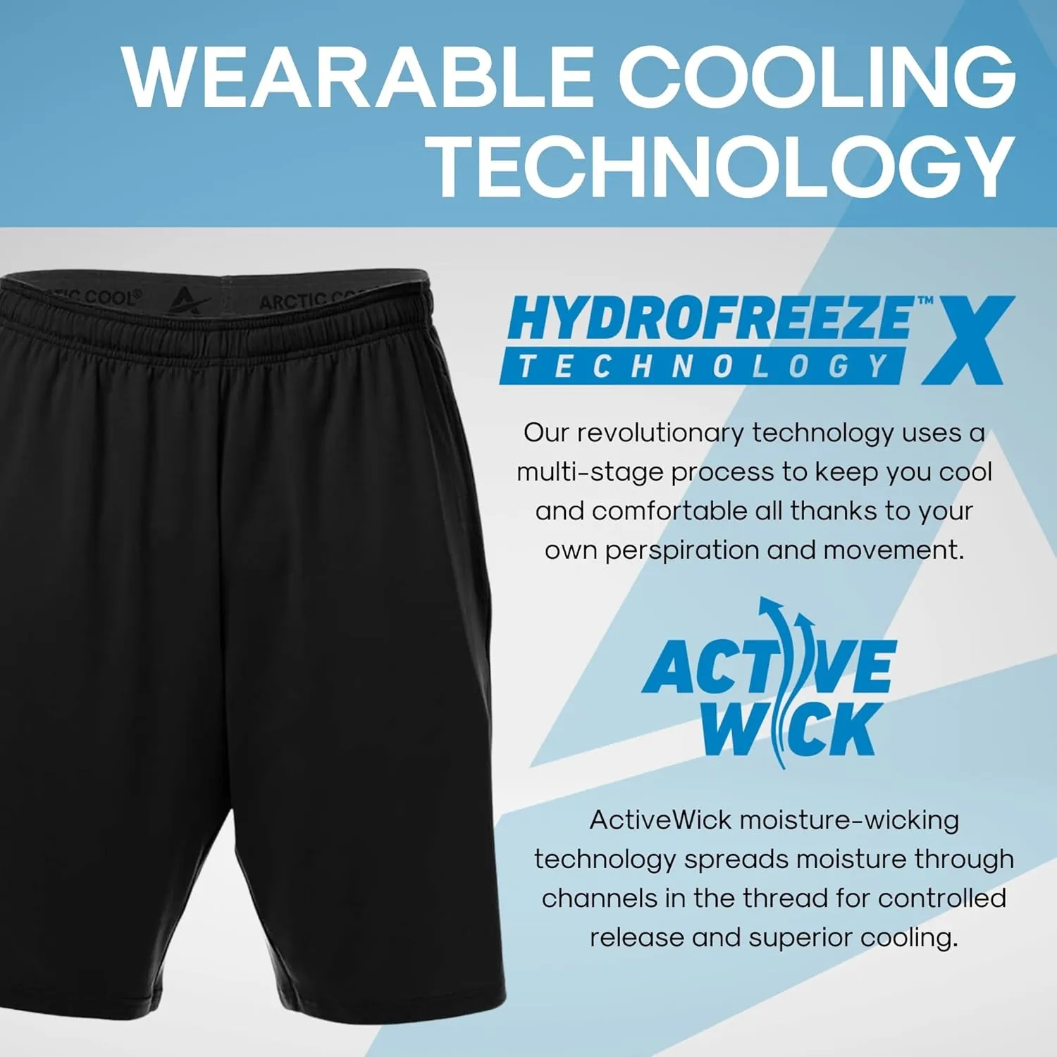 Arctic Cool Men’s Instant Cooling Active Shorts
