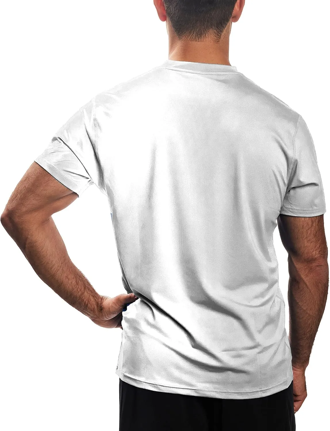 Arctic Cool Men’s V-Neck Instant Cooling Moisture Wicking Performance UPF 50  Short Sleeve Workout Shirt
