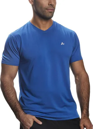 Arctic Cool Men’s V-Neck Instant Cooling Moisture Wicking Performance UPF 50  Short Sleeve Workout Shirt