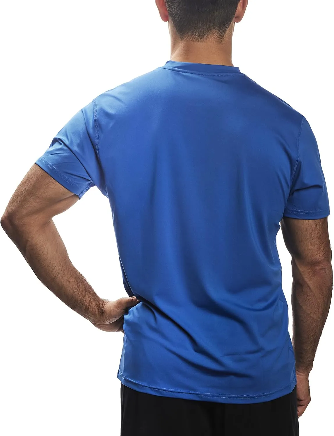 Arctic Cool Men’s V-Neck Instant Cooling Moisture Wicking Performance UPF 50  Short Sleeve Workout Shirt