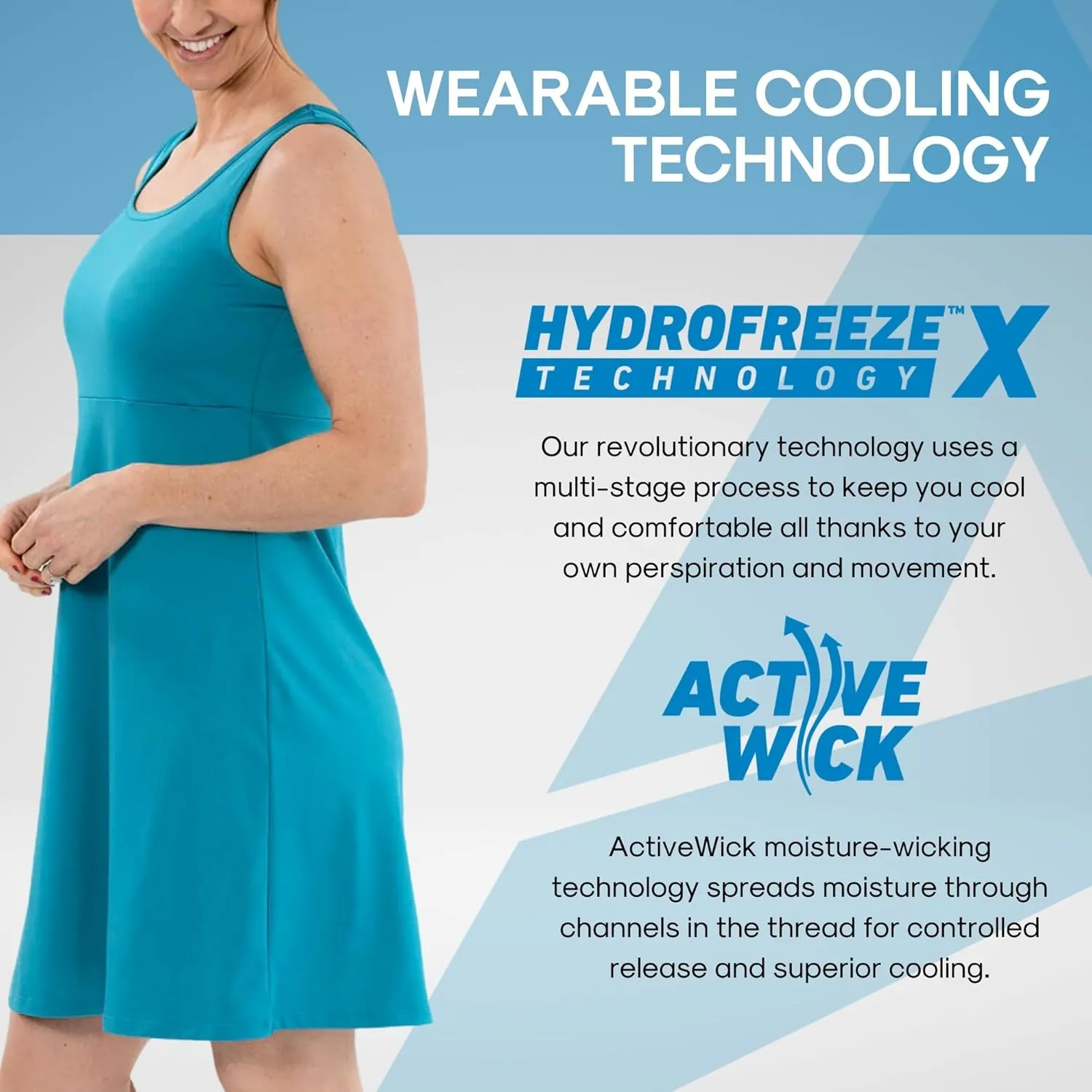 Arctic Cool Women's Sundress Instant Cooling Moisture Wicking Performance UPF 50  | Lightweight Breathable Golf, Work,Dinner