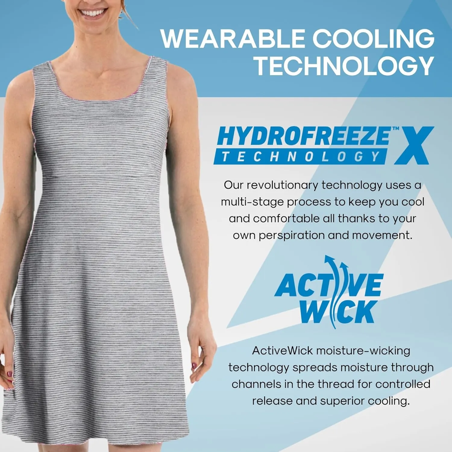 Arctic Cool Women's Sundress Instant Cooling Moisture Wicking Performance UPF 50  | Lightweight Breathable Golf, Work,Dinner