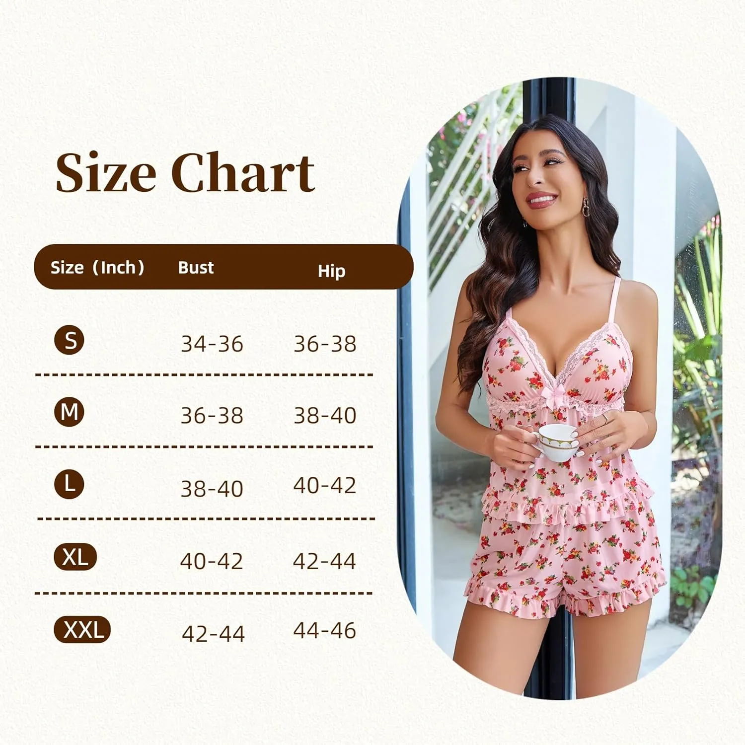 Avidlove Sheer Pajamas for Women Set Sexy Lingerie Ruffled Mesh Cami Shorts 2 Pcs Pj Sets Lounge Sleepwear