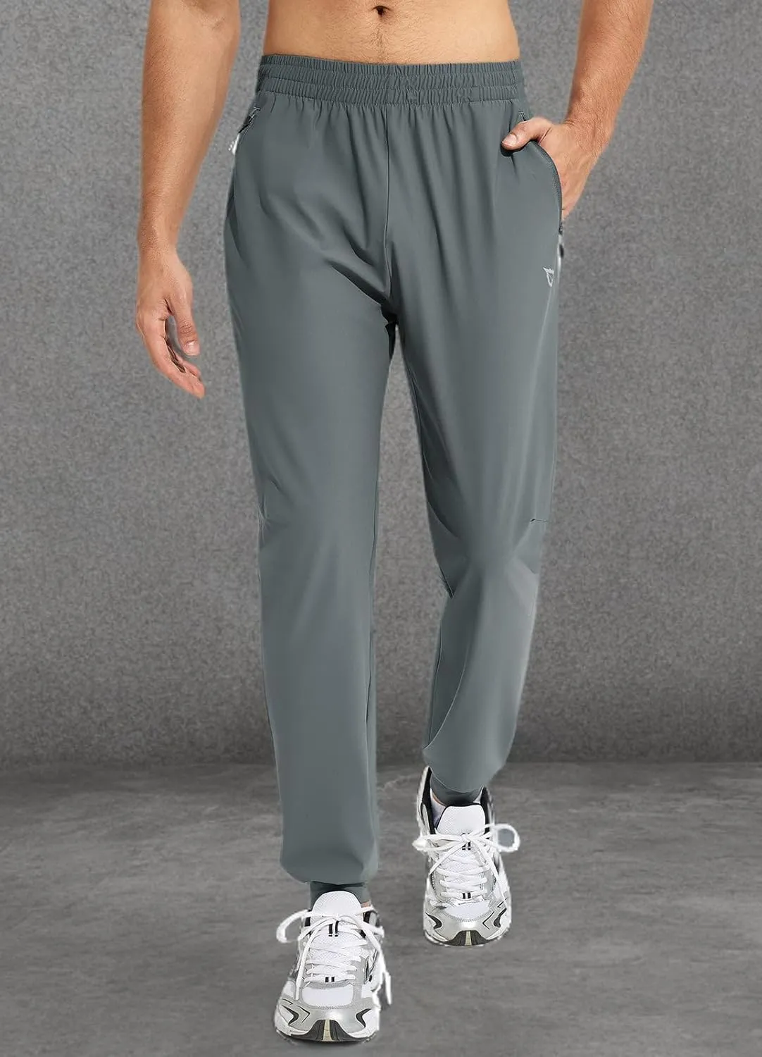 baleaf Men's Joggers Pants Athletic Workout Track Running Gym Lightweight Quick Dry Tapered Jogger Zipper Pockets