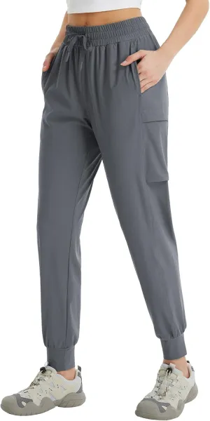baleaf Women's Cargo Joggers Hiking Pants with Pockets Lightweight Jogger Quick Dry Sweatpants