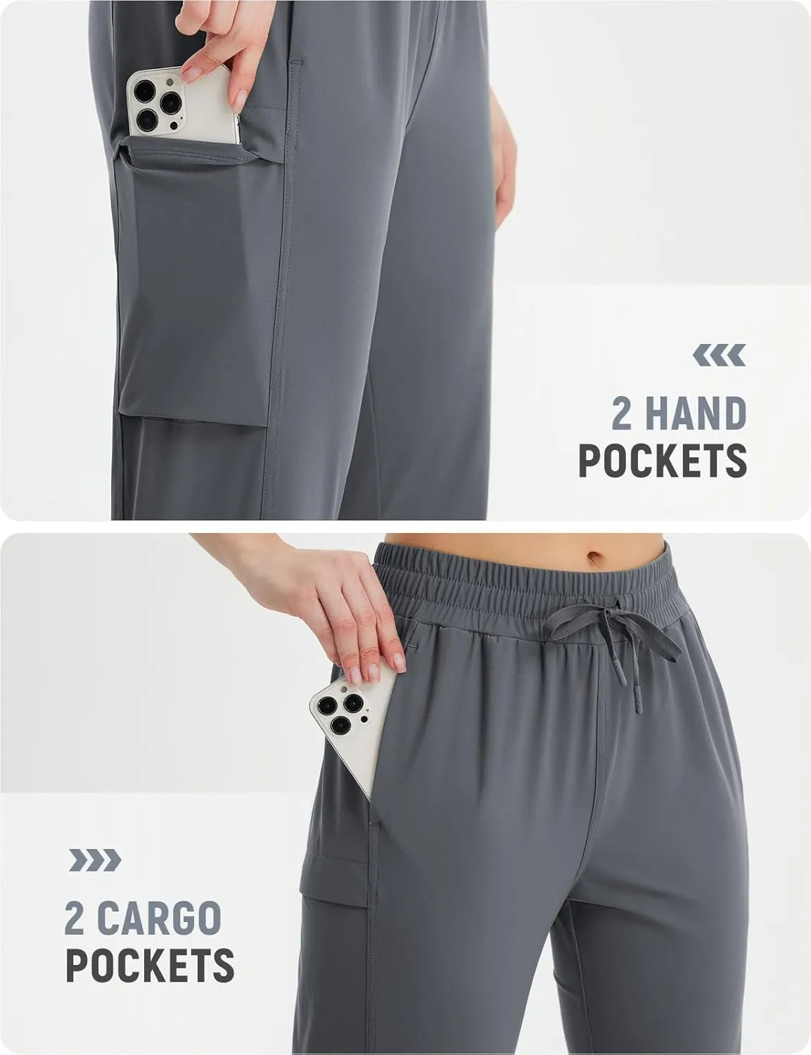 baleaf Women's Cargo Joggers Hiking Pants with Pockets Lightweight Jogger Quick Dry Sweatpants