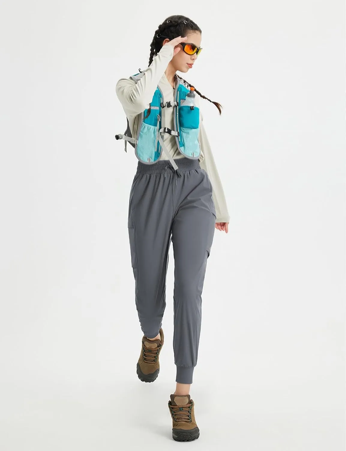 baleaf Women's Cargo Joggers Hiking Pants with Pockets Lightweight Jogger Quick Dry Sweatpants