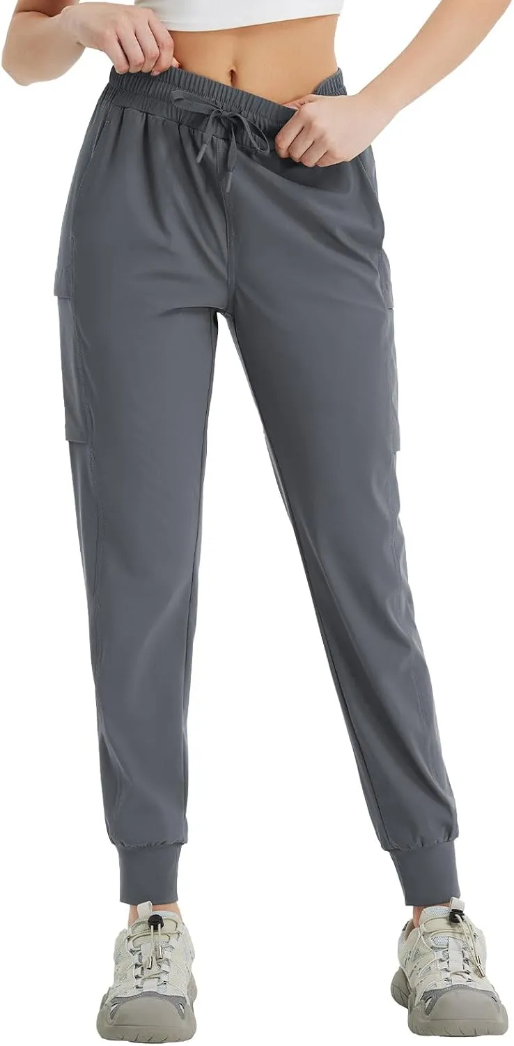 baleaf Women's Cargo Joggers Hiking Pants with Pockets Lightweight Jogger Quick Dry Sweatpants