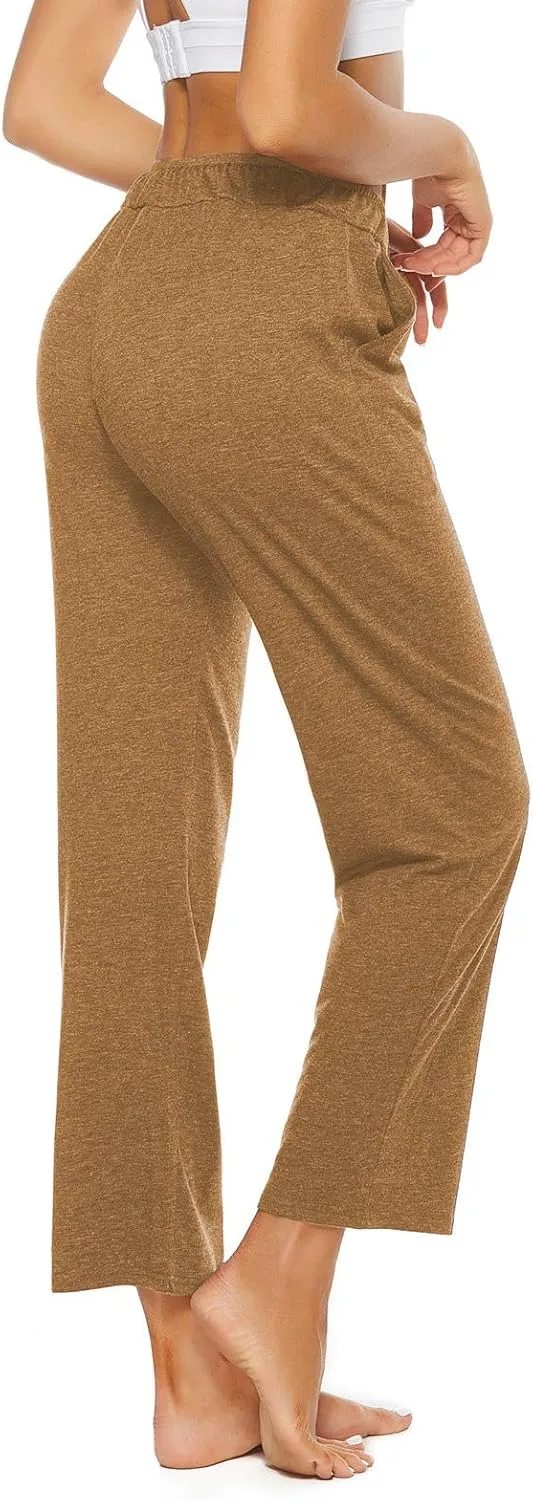 BATHRINS Womens Comfy Lounge Pants Loose Yoga Pants Drawstring Soft Pajama Pants with Pockets