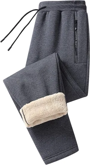 BIFUTON Fleece Lined Pants Men,Men's Thick Winter Pants Heavyweight Warm Sherpa Lined Athletic Jogger Sweatpants with Pockets