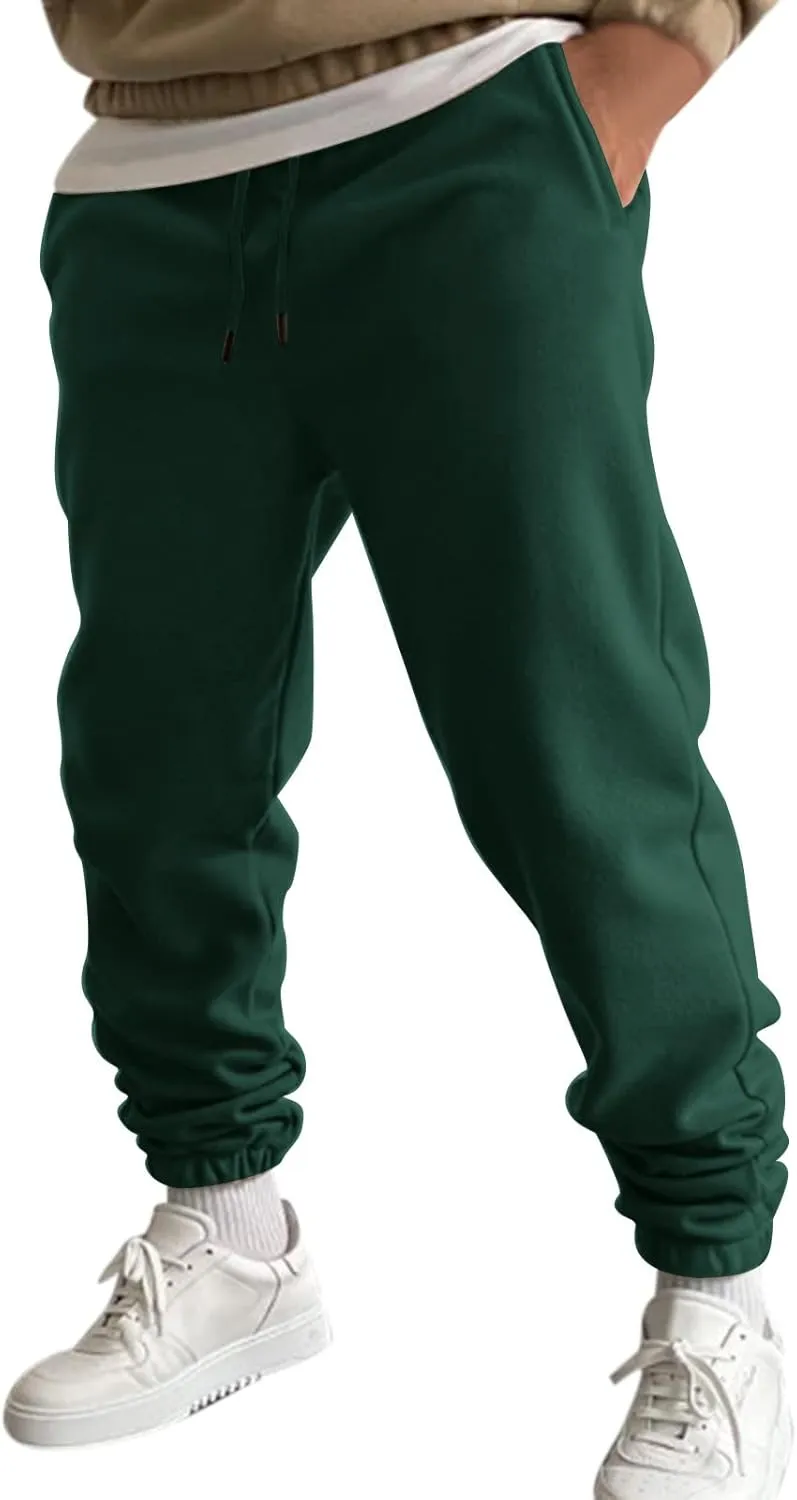 Big and Tall Sweatpants for Men Lightweight Joggers Quick Dry Warm Sherpa Lined Athletic Sweatpants Winter Drawstring