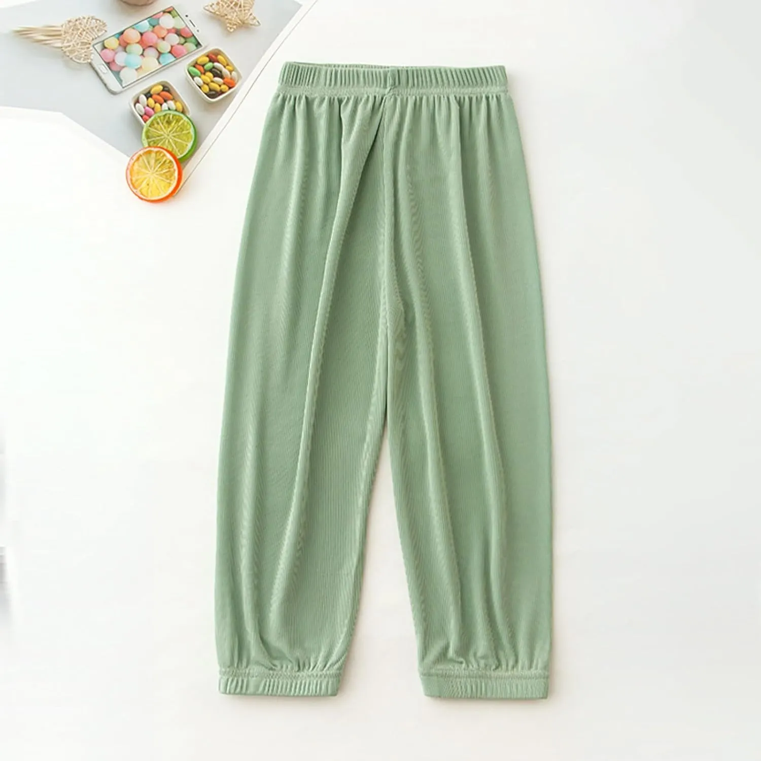 Boys Long Pants Soft Cotton Solid Harem Sweatpants for Boys Girls Breathable Quick Dry Loose Trousers