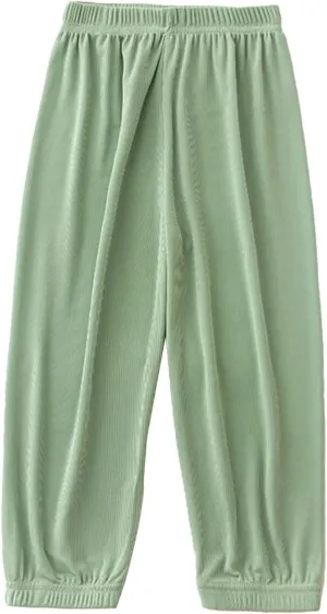 Boys Long Pants Soft Cotton Solid Harem Sweatpants for Boys Girls Breathable Quick Dry Loose Trousers