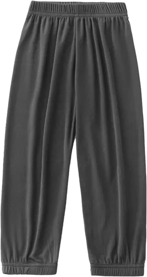 Boys Long Pants Soft Cotton Solid Harem Sweatpants for Boys Girls Breathable Quick Dry Loose Trousers