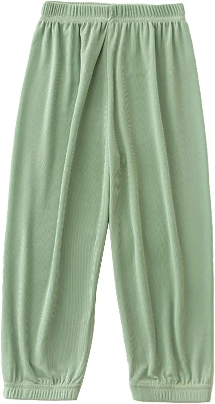 Boys Long Pants Soft Cotton Solid Harem Sweatpants for Boys Girls Breathable Quick Dry Loose Trousers