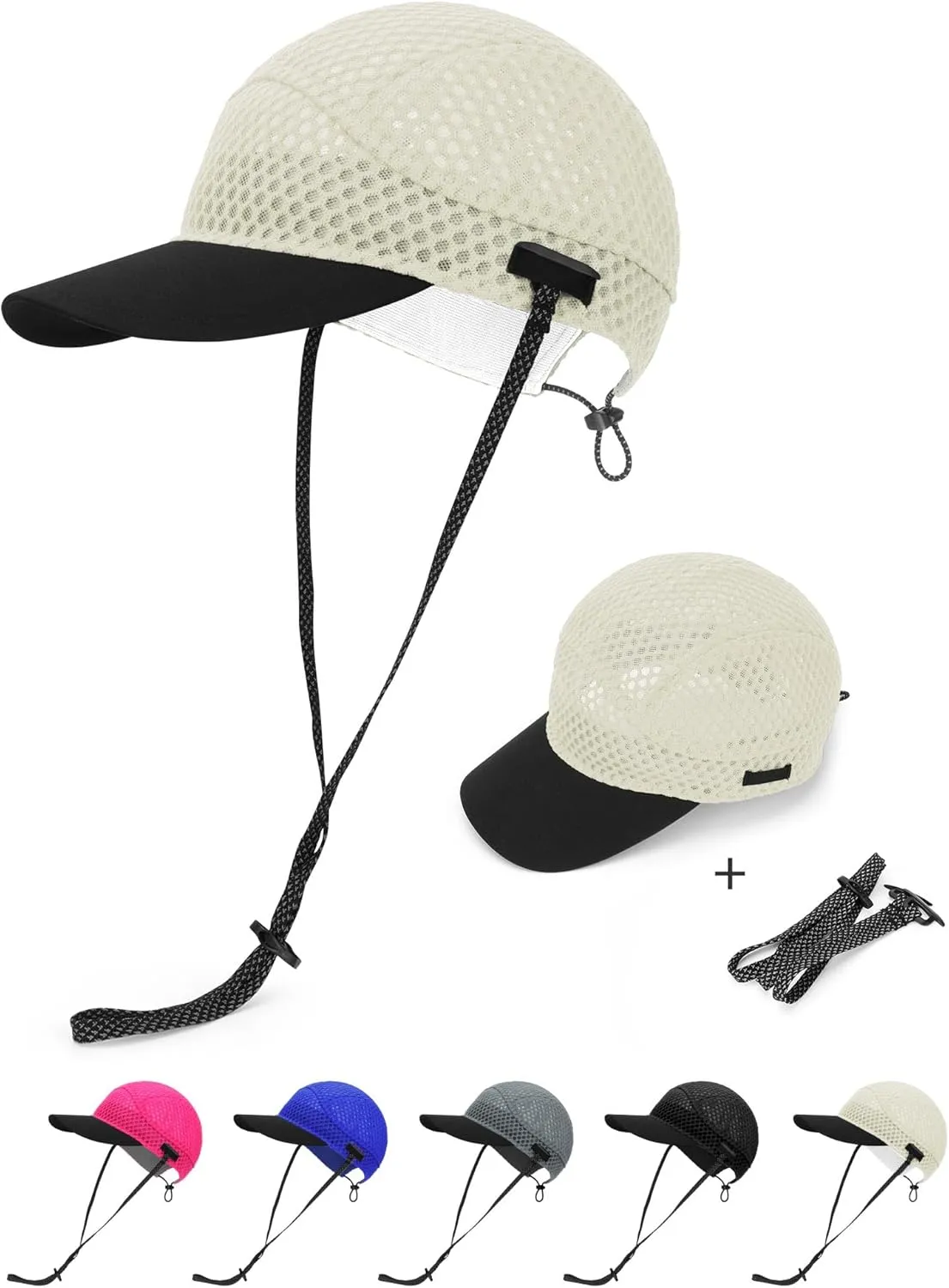 Breathable Baseball Caps for Men Women, Lightweight Mesh Beach Hat for Surfing, Cycling, Boating, Golf, Waterpark
