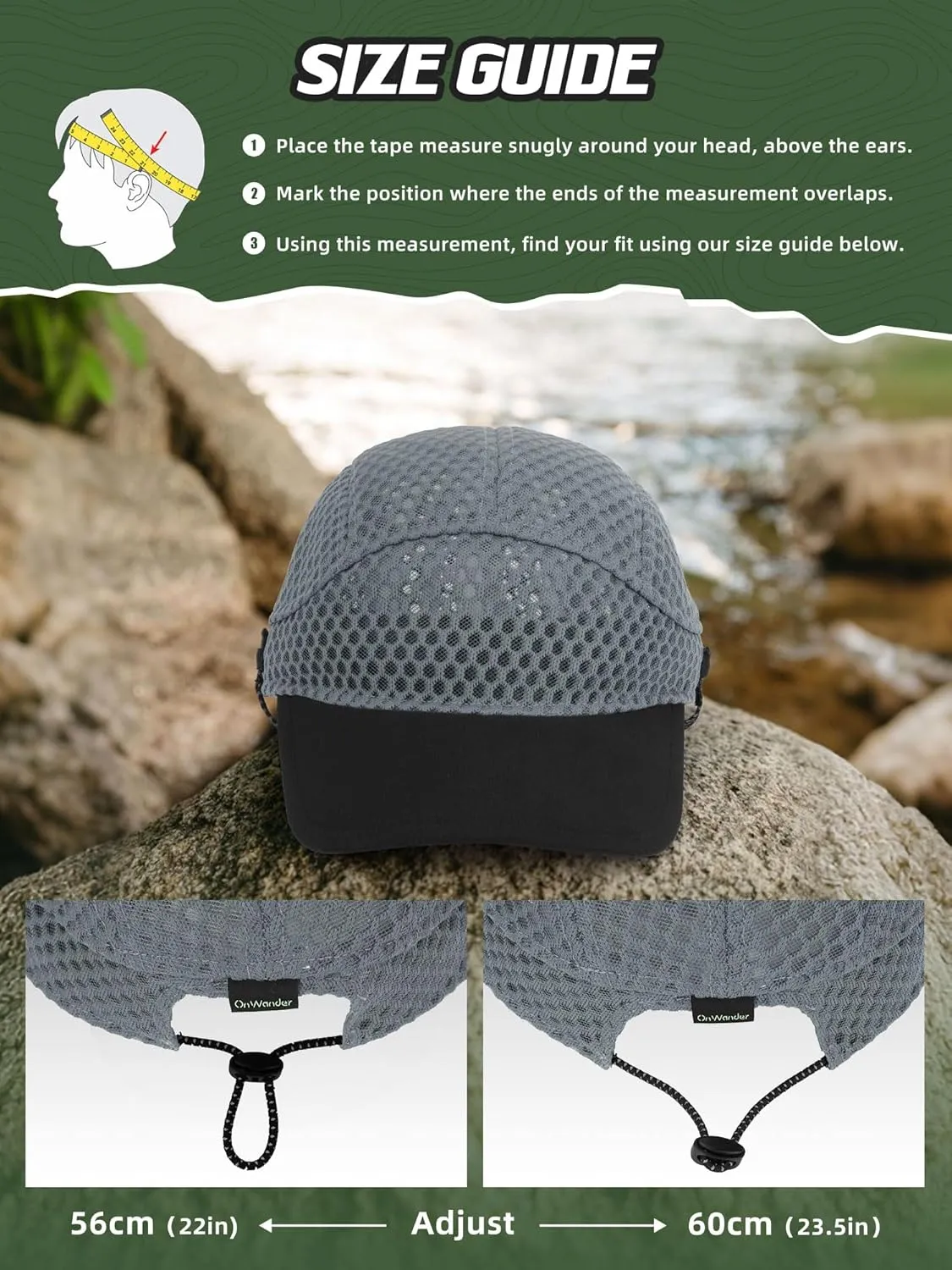 Breathable Baseball Caps for Men Women, Lightweight Mesh Beach Hat for Surfing, Cycling, Boating, Golf, Waterpark