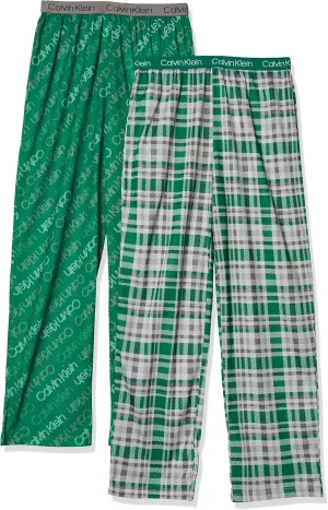 Calvin Klein Boys' Sleepwear Super Soft Brushed Micro Pajama Pants (2 Pack)