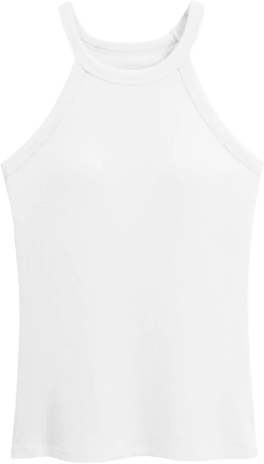 Camisole Tops for Women Built in Bra Casial High Neak Sleeveless Cami Shirts Trendy Spring Summer Workout Under Clothes