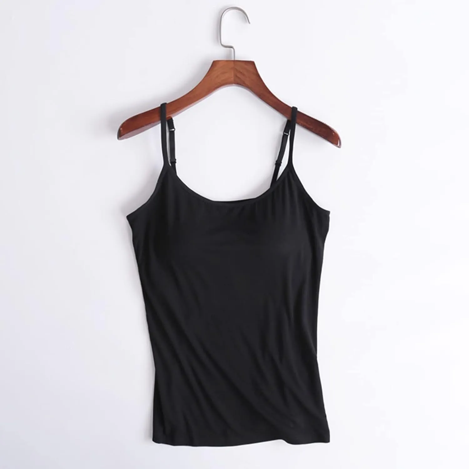 Camisole with Shelf Bra Women Tank Top with Shelf Bra Racerback Workout Yoga Tops Undershirt Basic Cami Tanks