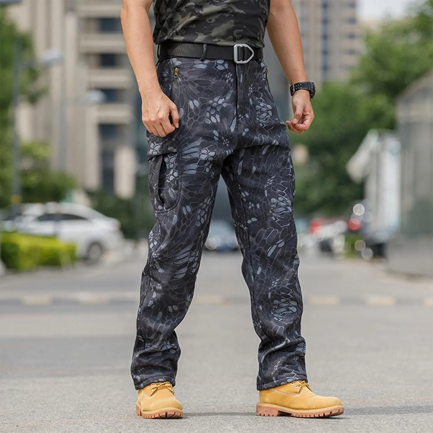 Camo Tactical Pants Men Zip Off Water Resistant Ripstop Pants Athletic Quick Dry Apparel Outdoor