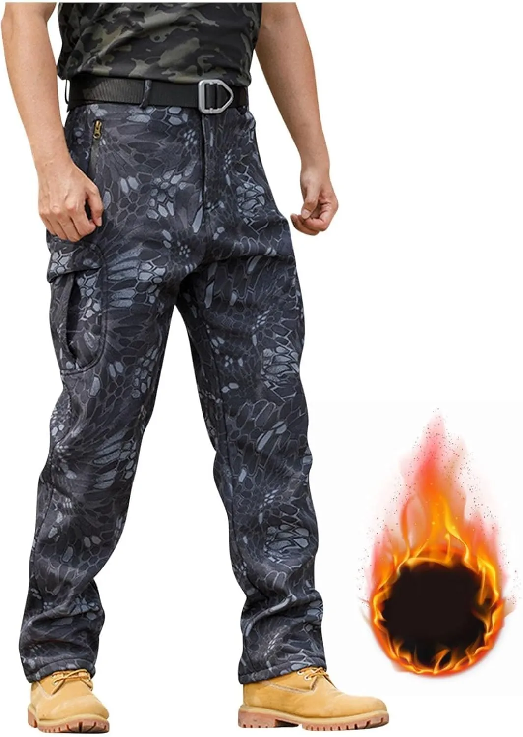 Camo Tactical Pants Men Zip Off Water Resistant Ripstop Pants Athletic Quick Dry Apparel Outdoor