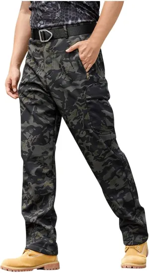Camo Tactical Pants Men Zip Off Water Resistant Ripstop Pants Athletic Quick Dry Apparel Outdoor