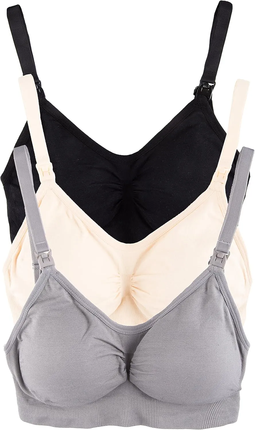 Caramel Cantina 3 Pack Nursing Maternity Soft Support Bra