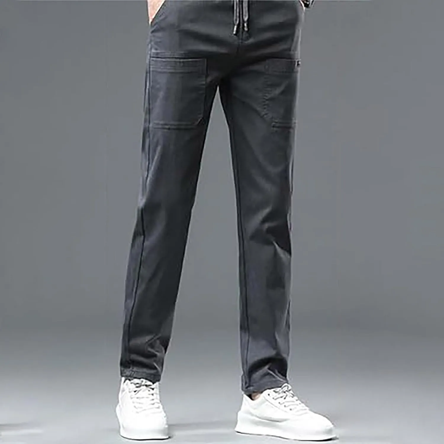 Cargo Pants for Men Athletic Multipants - High Lounge Sweatpants Stretch Multi-Pocket Durable Loose Fit Trousers