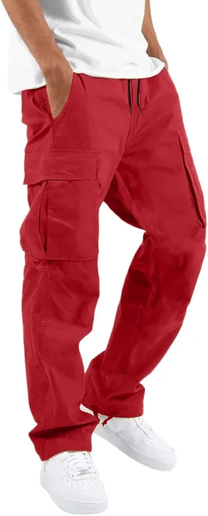 Cargo Pants for Men Baggy Mens Fashion Jogger Athletic Pants Casual Loose Fit Cargo Pants Straight Sweatpants