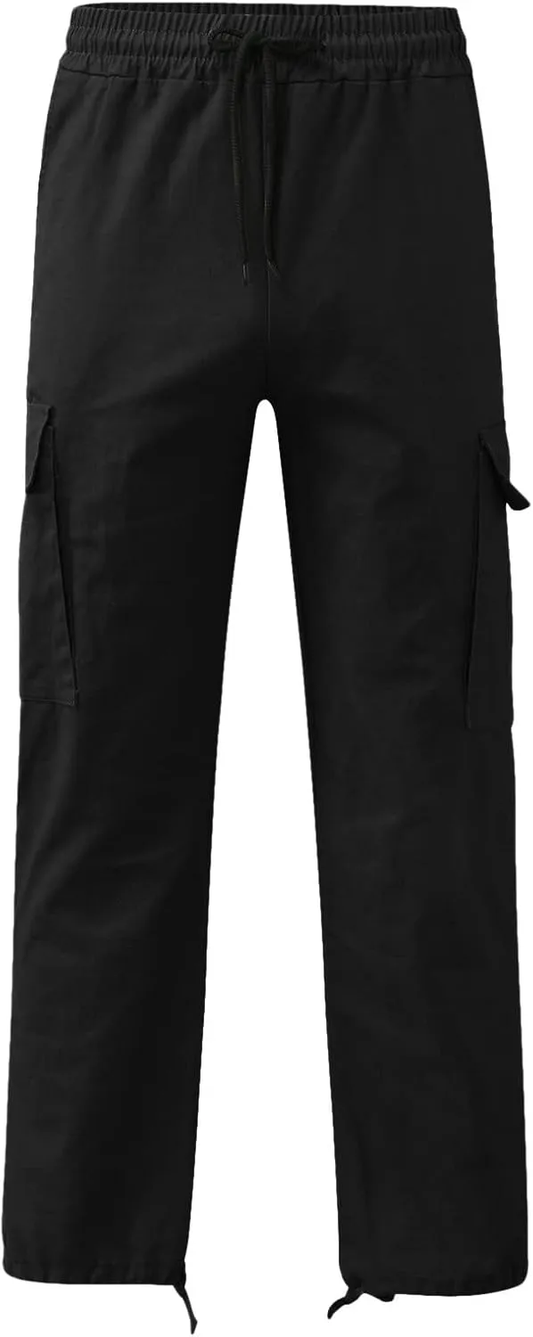 Cargo Pants for Men Lightweight Casual Relaxed Fit Trousers Drawstring Waist Pants Overalls Athletic Joggers