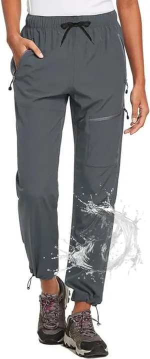 Cargo Pants Womens Hiking Quick Dry Joggers Lightweight Water Resistant Waterproof Rain Pants