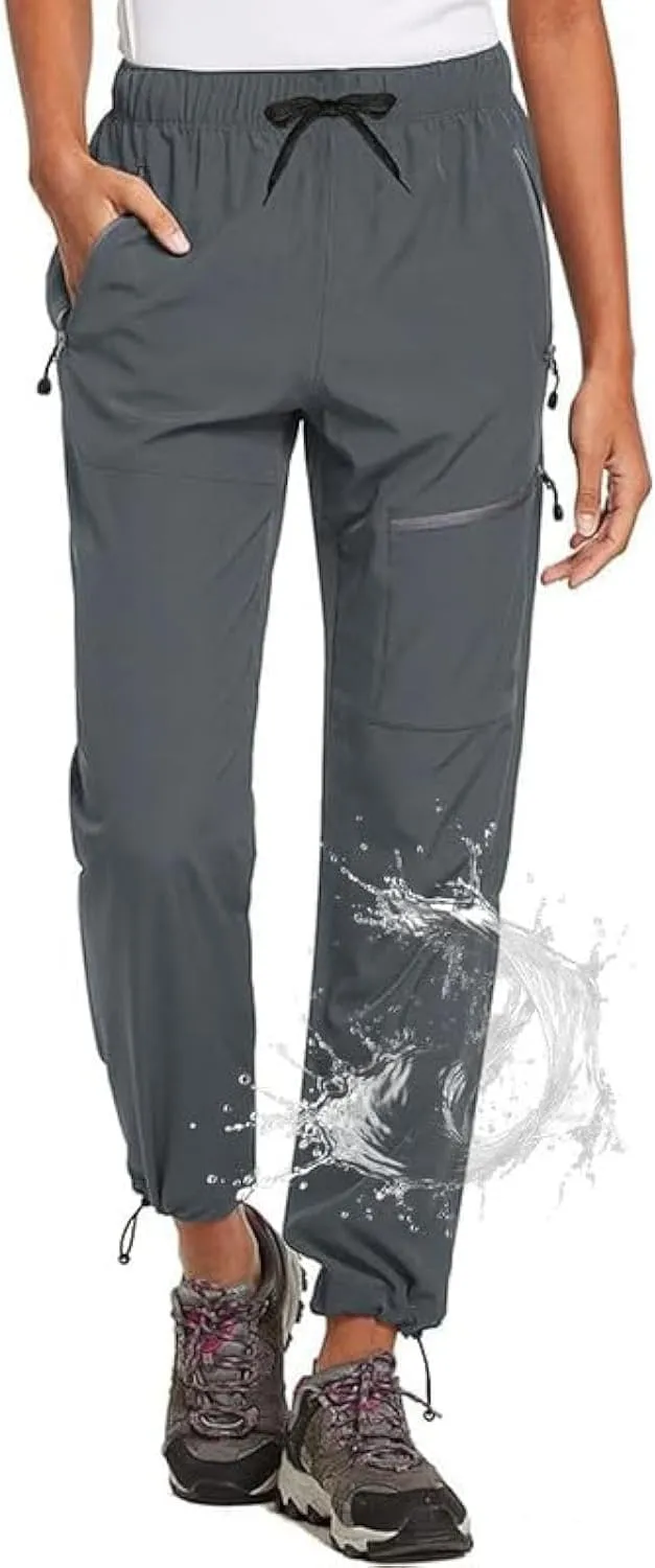 Cargo Pants Womens Hiking Quick Dry Joggers Lightweight Water Resistant Waterproof Rain Pants