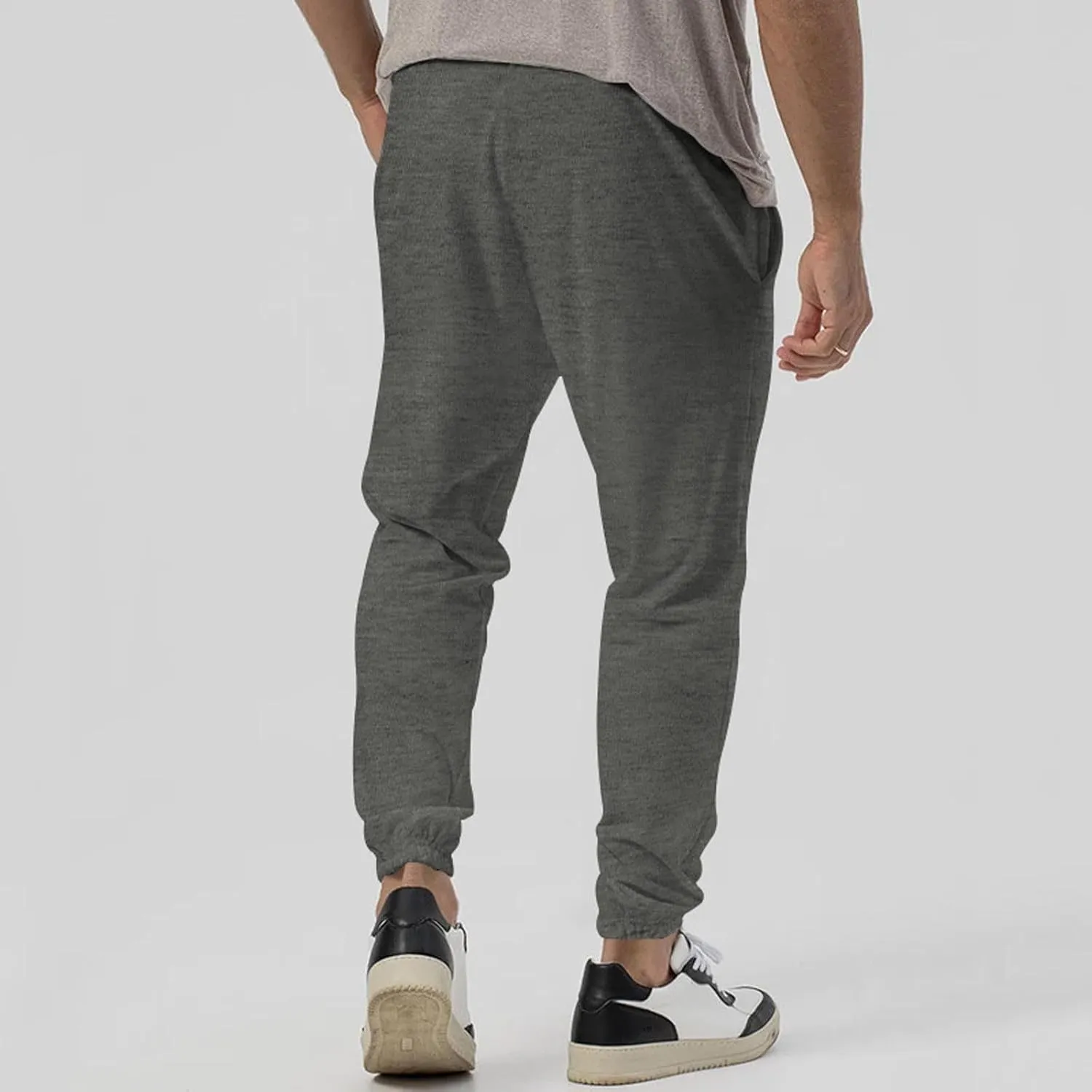 Cargo Sweatpants for Men Loose Fit Casual Pants Active Athletic Workout Baggy Jogger Drawstring Pants with Pockets
