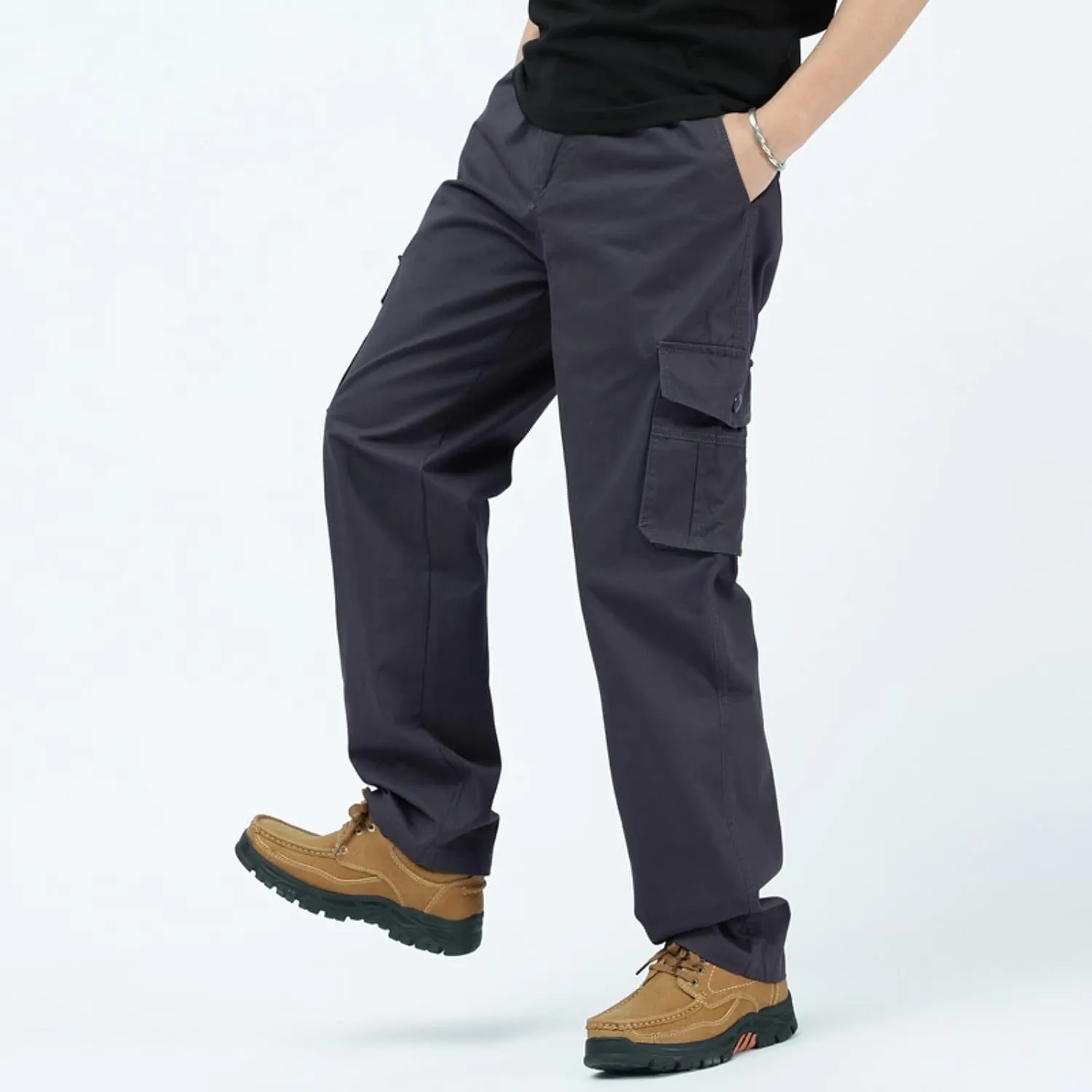 Cargo Sweatpants for Men Mens Lounge Pants Cargo Sweatpants Drawstring Loose Fit Sweatpants for Men with Pockets Mens