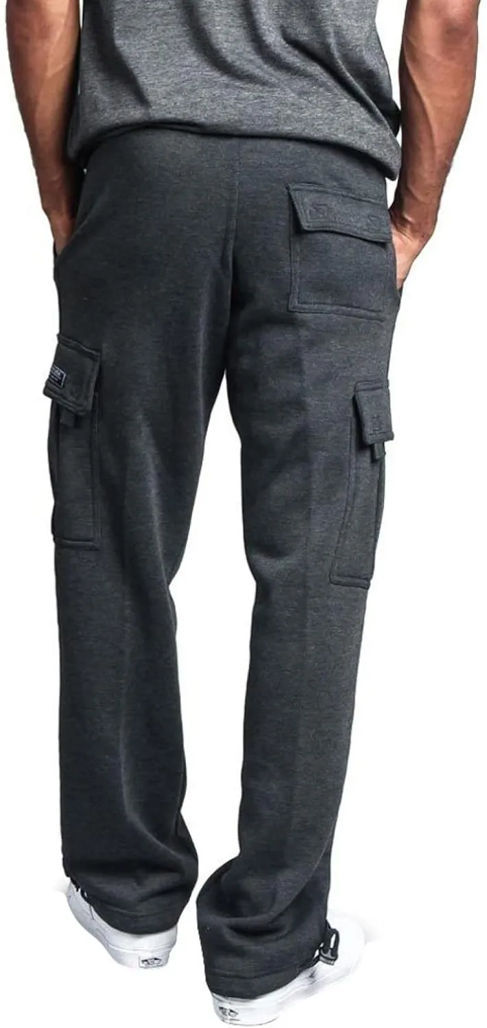 Cargo Sweatpants for Men Relaxed Fit Casual Solid Joggers Stretch Baggy Lightweight Classic Overalls with Pockets