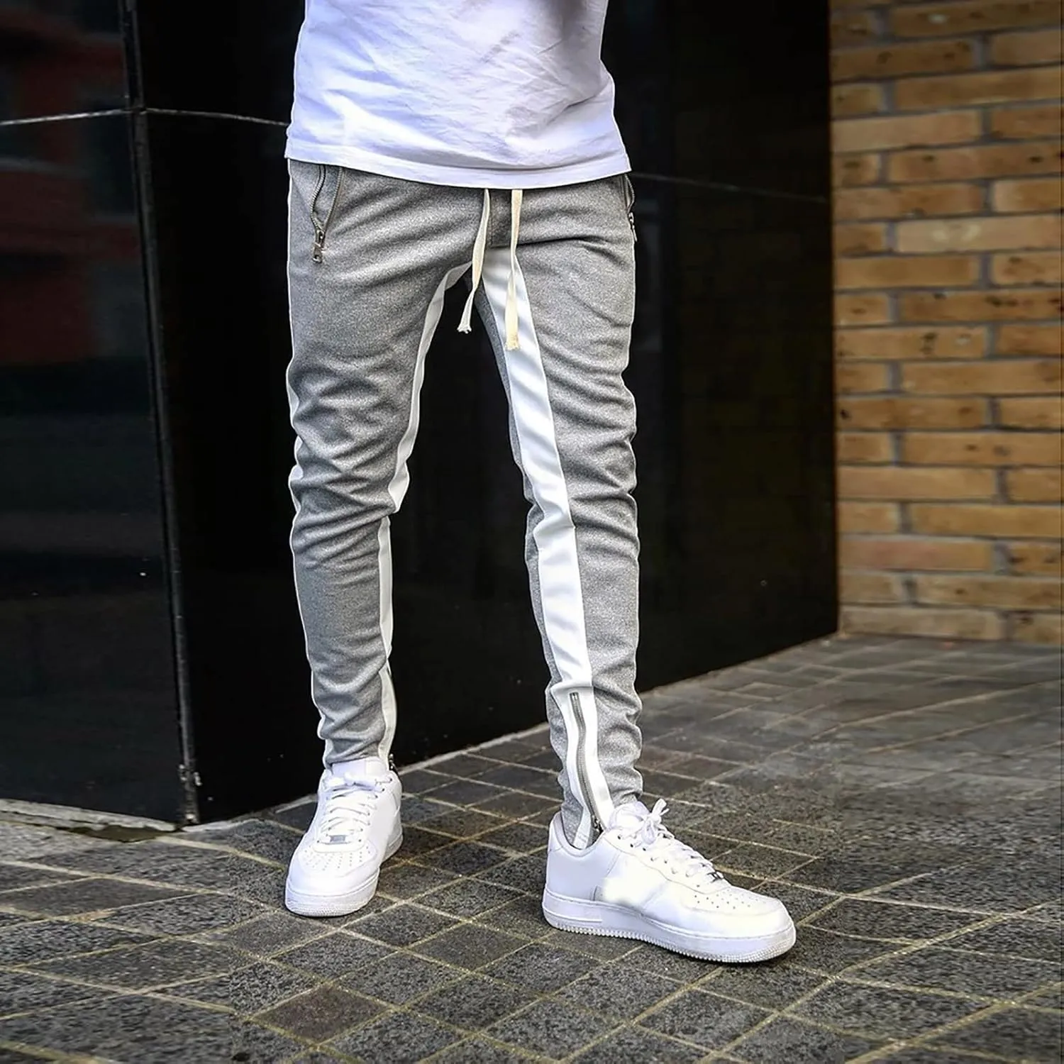 Cargo Sweatpants for Men Tactical Pants Lightweight Hiking Workout Jogger Mens Streetwear Reflective Tactical Track