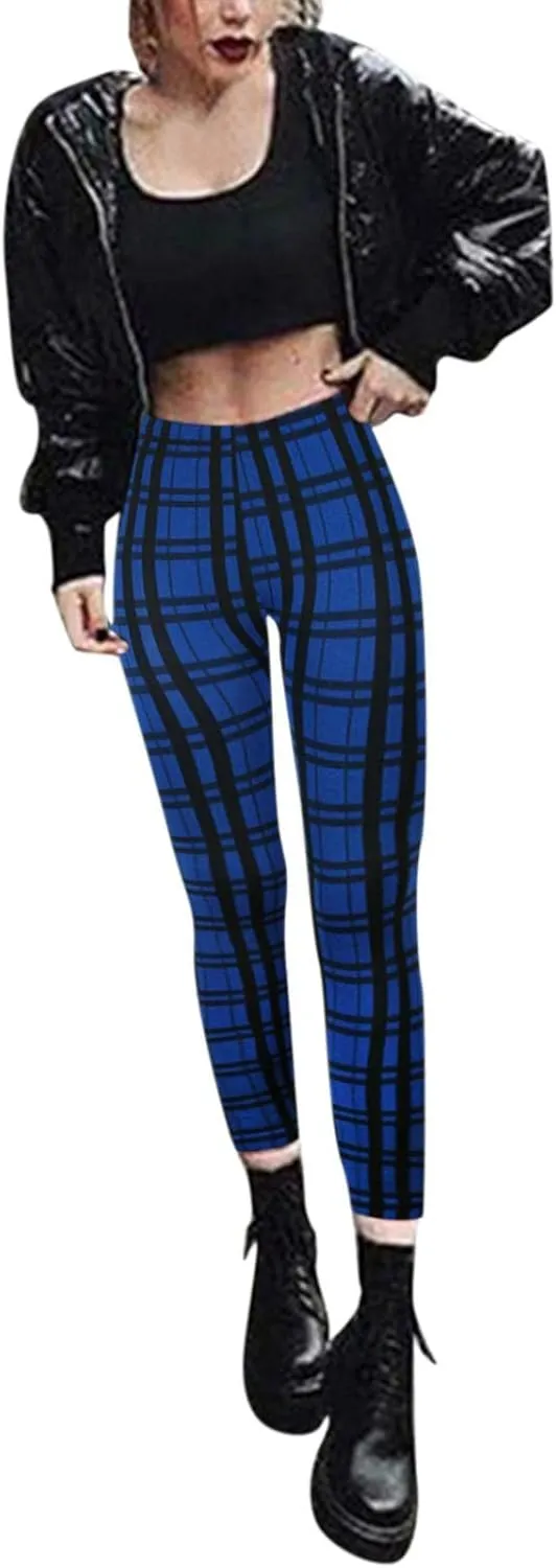 Casual Leggings for Women High Waist Printed Tummy Control Butt Lifting Pants Funny Elastic Waist Slimming Compression