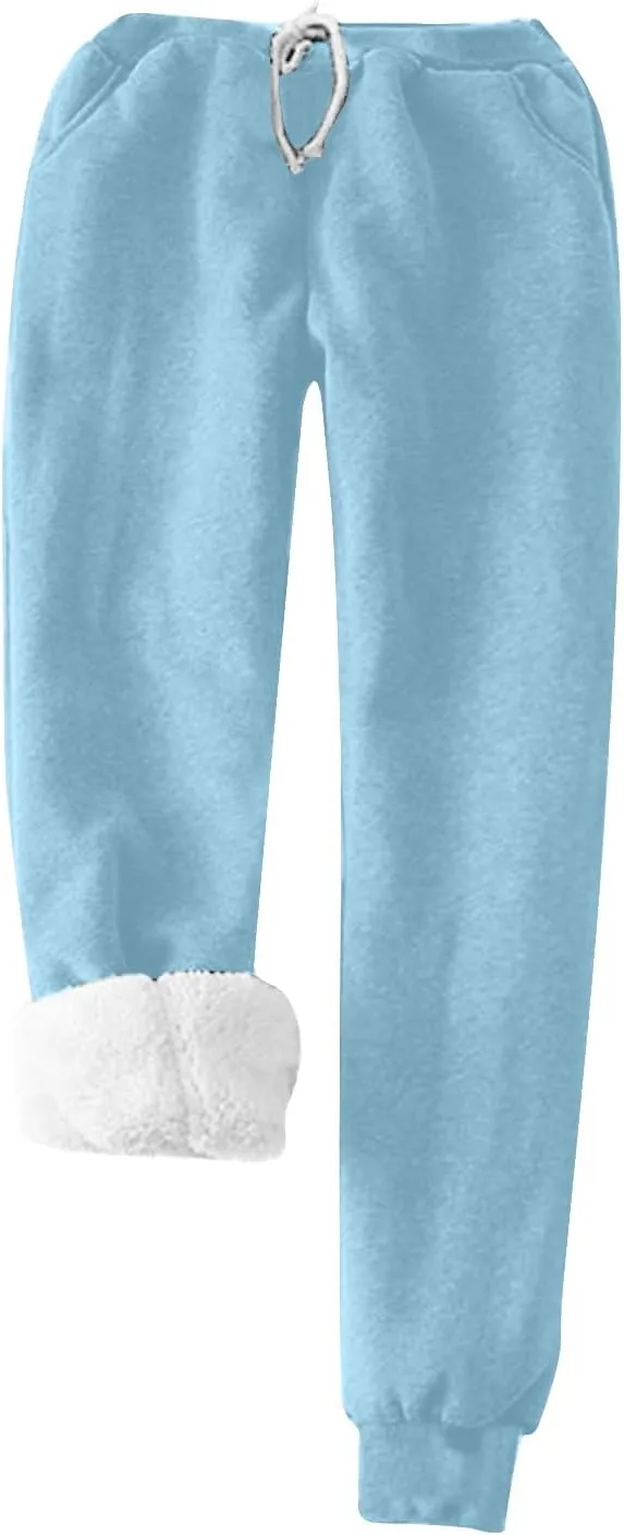 Ceboyel Womens Loungewear Set Fleece Two Piece Sweatshirt Sherpa Lined Sweatshirts & Sweatpant Soft Pajamas Sleepwear