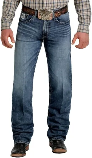 Cinch Men's Relaxed Fit White Label in Medium Stonewash (35x36) Blue