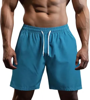 CRNTCEM Men's Quick Dry Athletic Running Shorts Lightweight Workout Bodybuilding Gym Training Elastic Wasit Sport Golf Short