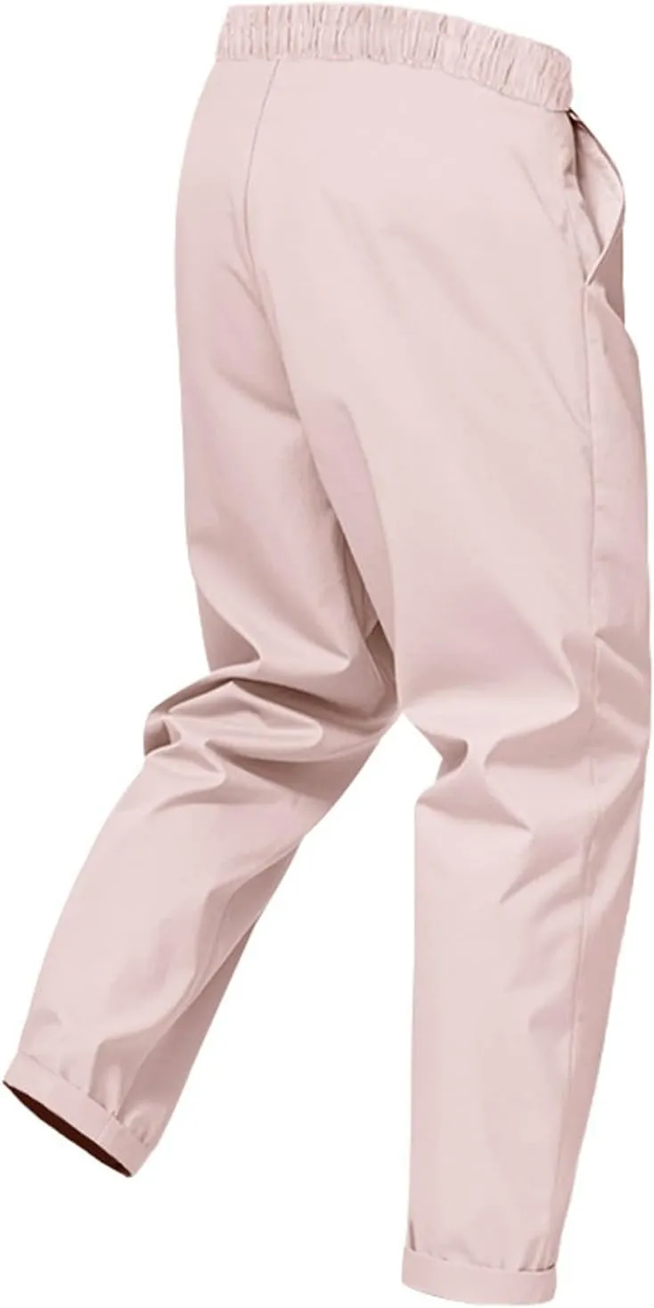 Dress Pants for Men Baggy Lightweight Drawstring Waist Chino Pants Quick Dry Business Casual Pants with Pockets